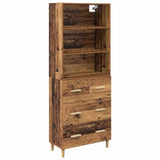 Highboard Old Wood 69.5 x 32.5 x 180 cm Engineered Wood 3415807