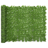 Balcony Privacy Screen with Green Leaves 300x150 cm 3216425