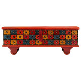 Storage Box Red 110x40x40 cm Solid Acacia Wood 247669