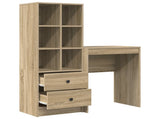 Desk with Drawer with Shelf with Storage 2 pcs Sonoma Oak 3337299