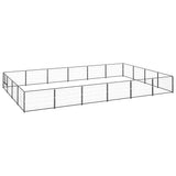 Dog Kennel Black 24 m Steel 3082145