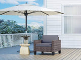 Single Rattan Armchair, with Cushions - Mixed Grey T3398P311632