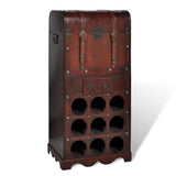Wooden Wine Rack for 9 Bottles with Storage 240506
