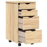 Desk and Rolling Cabinet Set MOSS 2 pcs Brown 3438794