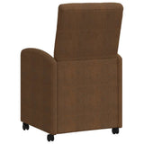 Dining Chairs with Wheels 2 pcs Brown 57 x 67 x 98 cm 42017896