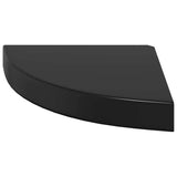 Floating Corner Shelves 4 pcs High Gloss Black 25x25x3.8 cm MDF 323891