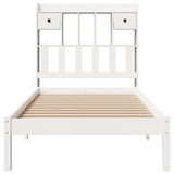 Bookcase Bed without Mattress White 90x190 cm Single Solid Wood Pine 3321613