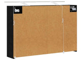 Bathroom Mirror Cabinet with Shelf Black Oak 80 x 14.5 x 70 cm 889112