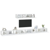 4 Piece TV Cabinet Set White Engineered Wood 3114606