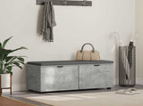 Hall Bench with Cushion Concrete Grey 100 x 38 x 46 cm 891491