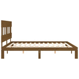Bed Frame without Mattress Honey Brown 200x200 cm Solid Wood Pine 3193619