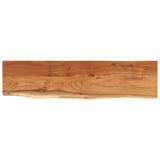 ZNTS Wall Shelf 120x30x2.5 cm Rectangular Solid Wood Acacia Live Edge 370242