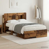 Bed Frame with Storage Old Wood 120 x 200 cm Engineered Wood 3433474
