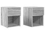 Bed Cabinet 2 pcs Grey Sonoma 29 x 31.5 x 49 cm Engineered Wood 8001108