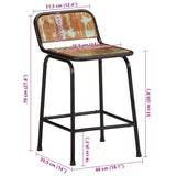 Bar Stools 4 pcs 46x35.5x70 cm Solid Wood Reclaimed 4013537