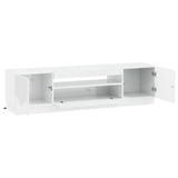 LED TV Cabinet High Gloss White Engineered Wood 897349