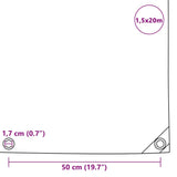 Tarpaulin 650 g/m 1.5x20 m White 144910