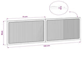 Wall-Mounted Headboard EDE Concrete Grey Engineered Wood 896078