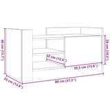 TV Cabinet Grey Sonoma 80x35x40 cm Engineered Wood 848372