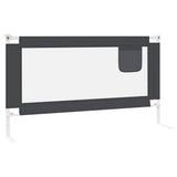Toddler Safety Bed Rail Dark Grey 150x25 cm Fabric 10229
