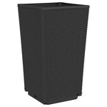 Garden Planters 4 pcs Black 32.5x32.5x57 cm PP 367853