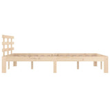 Bed Frame without Mattress Solid Wood 150x200 cm King Size 814759