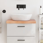 Bathroom Countertop Light Brown 60x40x cm Treated Solid Wood 3156106