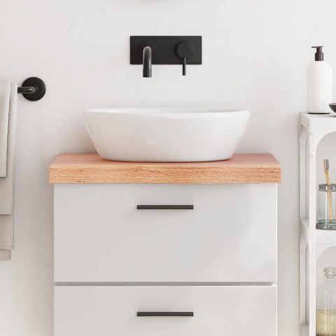 Bathroom Countertop Light Brown 60x40x cm Treated Solid Wood 3156106
