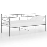 Sofa Bed Frame without Mattress Grey Metal 90x200 cm 324769