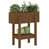 Garden Planter Honey Brown 62x30x69 cm Solid Wood Pine 825236