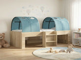 Kids'High Bed Frame with Tunnel 3 pcs Engineered Wood 3423540