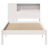 Bookcase Bed without Mattress White 90x190 cm Single Solid Wood Pine 3321562