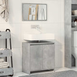 2 Piece Bathroom Furniture Set Concrete Grey Engineered Wood 856066