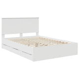 Bed Frame with Drawer White 140 x 200 cm Engineer Wood 3409461