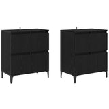 Sideboards 2 pcs Black Oak 60 x 35 x 70 cm Engineered Wood 3415594