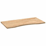 Desk Top Untreated 100x60x2.5 cm Solid Wood Oak Rectangular 4009013