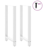 Bar Table Legs White 2 pcs 60x cm Steel 4013357