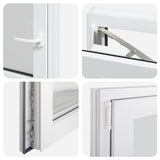 Basement Window RISOR 65 x 55 cm PVC and Glass 42047841