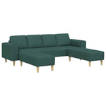 Sofa Set 3 pcs Dark green Fabric 3335116