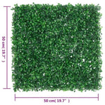 Artificial Shrub Leaf Fence 6 pcs Green 50x50 cm 366634
