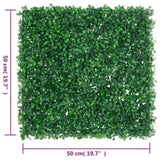 Artificial Shrub Leaf Fence 6 pcs Green 50x50 cm 366634