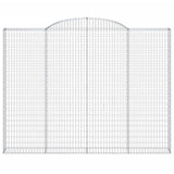 Arched Gabion Baskets 2 pcs 300x30x220/240 cm Galvanised Iron 3146629