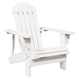 Adirondack Chair White 69x85x90.5 cm Solid Wood Fir 4007243