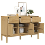 Sideboard FLORO Wax Brown 114x43x74 cm Solid Wood Pine 374023