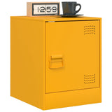 ZNTS Bedside Cabinets 2 pcs Mustard Yellow 34.5x39x44 cm Steel 841614