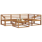 Outdoor Sofa Set 5 pcs Natural Solid Acacia Wood 3367557
