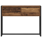 End Table with Drawer Old Wood 100 x 36 x 75 cm Engineered Wood 886700