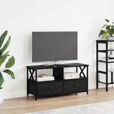 TV Cabinet Black Oak 90 x 33 x 45 cm Engineered Wood and Steel 881303
