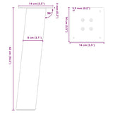 Coffee Table Legs 4 pcs Black 42 cm Steel 4012500