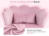 Velvet-Feel Petal Back Office Chair - Pink T3398P344755